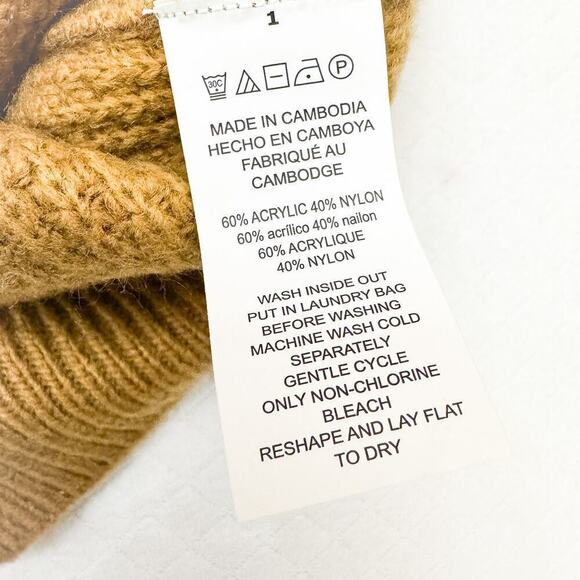 Michael Kors Brown Ruffled Edge Fringe Accwent Long Sleeve Sweater Size L - Picture 5 of 6